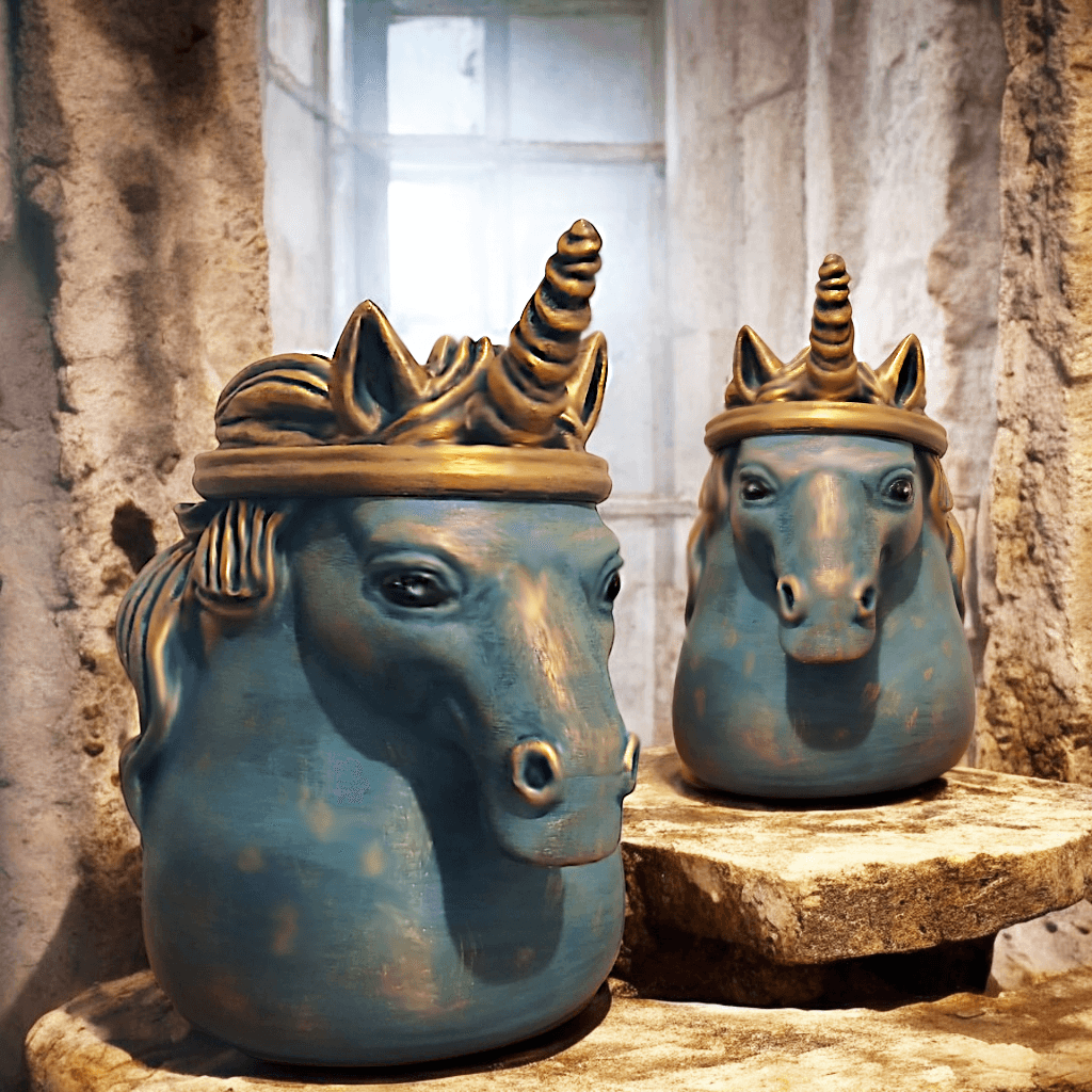 Majestic Unicorn Jar 3d model