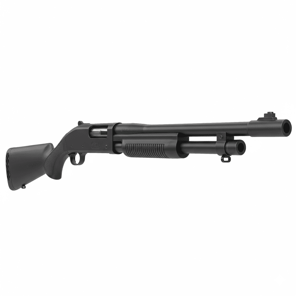Shotgun Stevens 320 Tactical Pump Shotgun 3d model