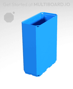 1x2x2.5 CU - Simple Walls - Multibin Shell 3d model