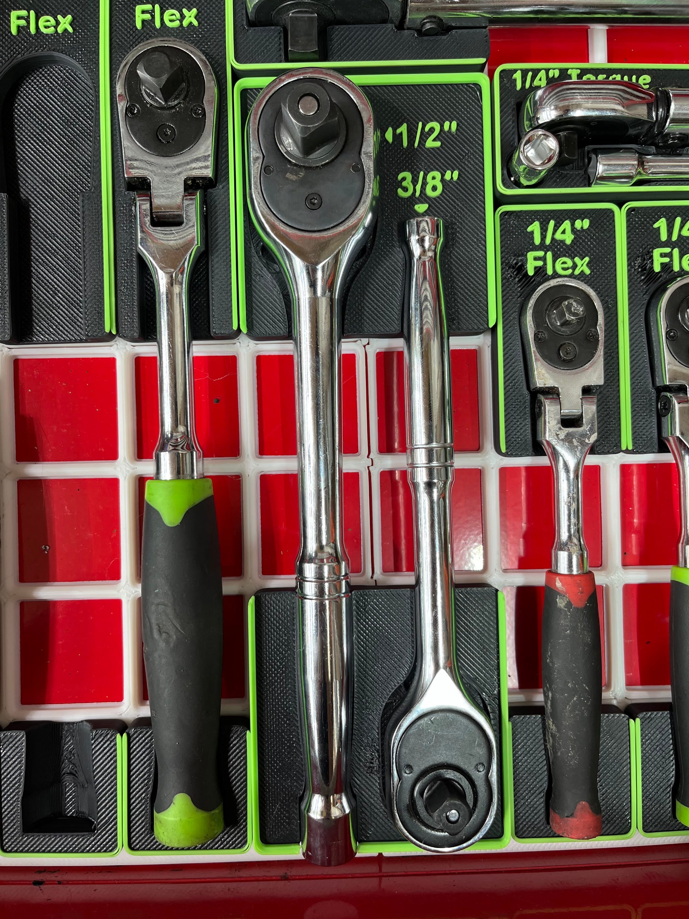 Pittsburgh 1/2" + 3/8" Socket Wrench Gridfinity Holder 3d model