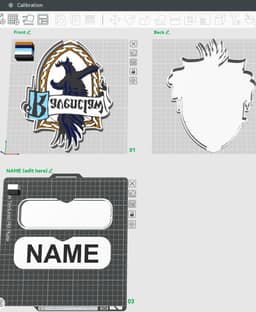Ravenclaw Crest Sign – LED strip compatible 3d model