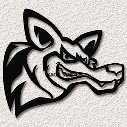 coyote wall art wolf wall decor wild animal decoration mascot 3d model