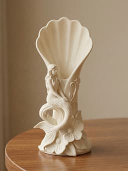 Sculptural Mermaid Vase – Coastal Art Nouveau Floral Planter and Decor 3d model