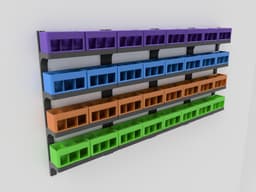Gridfinity Wall Rack 3d model