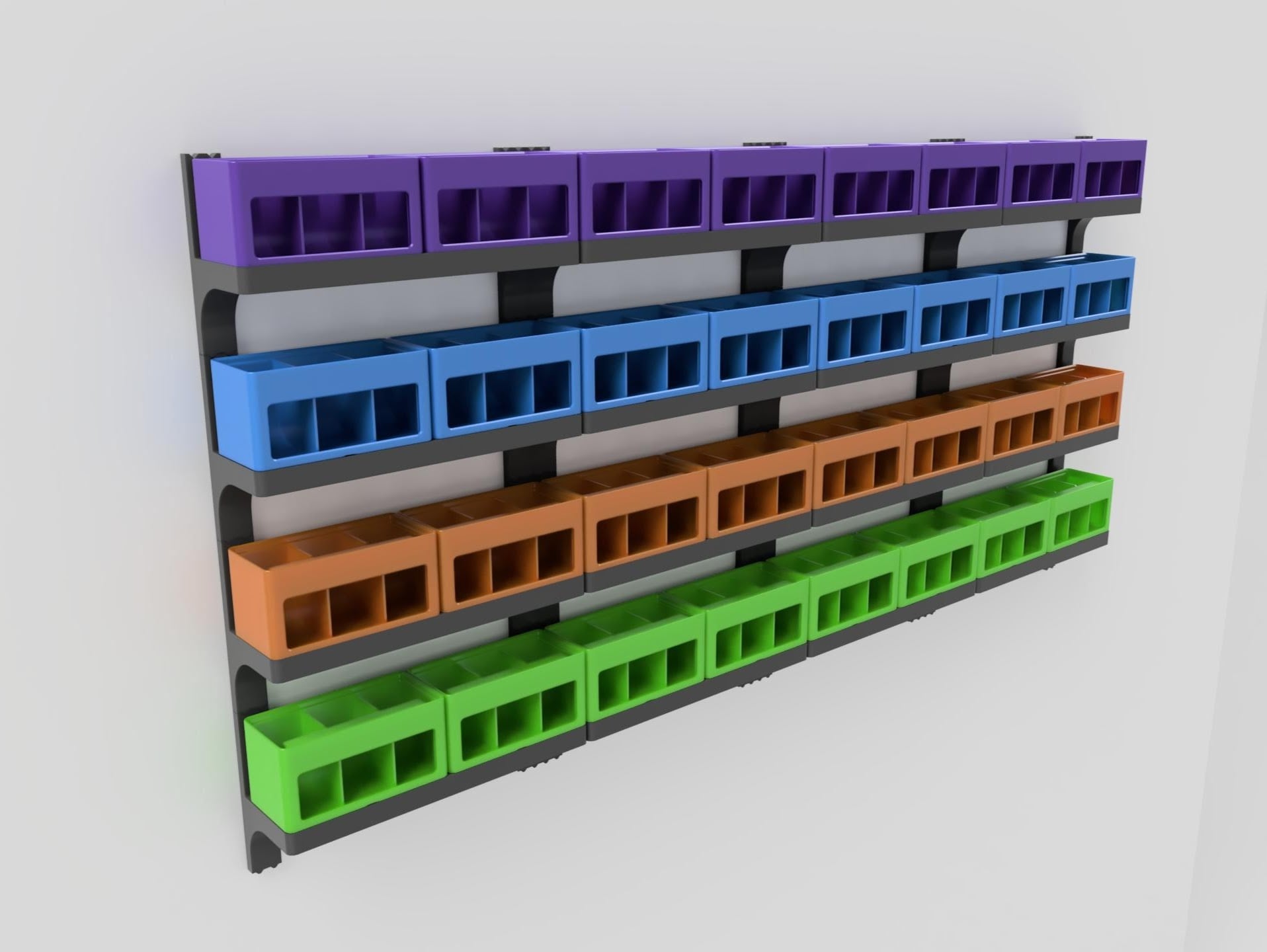 Gridfinity Wall Rack 3d model