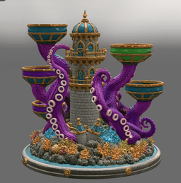 Kraken Citadel Organizer STL File for 3D Print 3d model