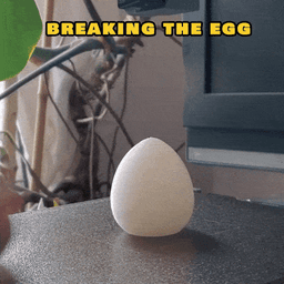 Middle Finger Keychain in Breakable Mystery Egg - Cheeky Flexi Keychain - No Supports 3D Print STL/3MF 3d model