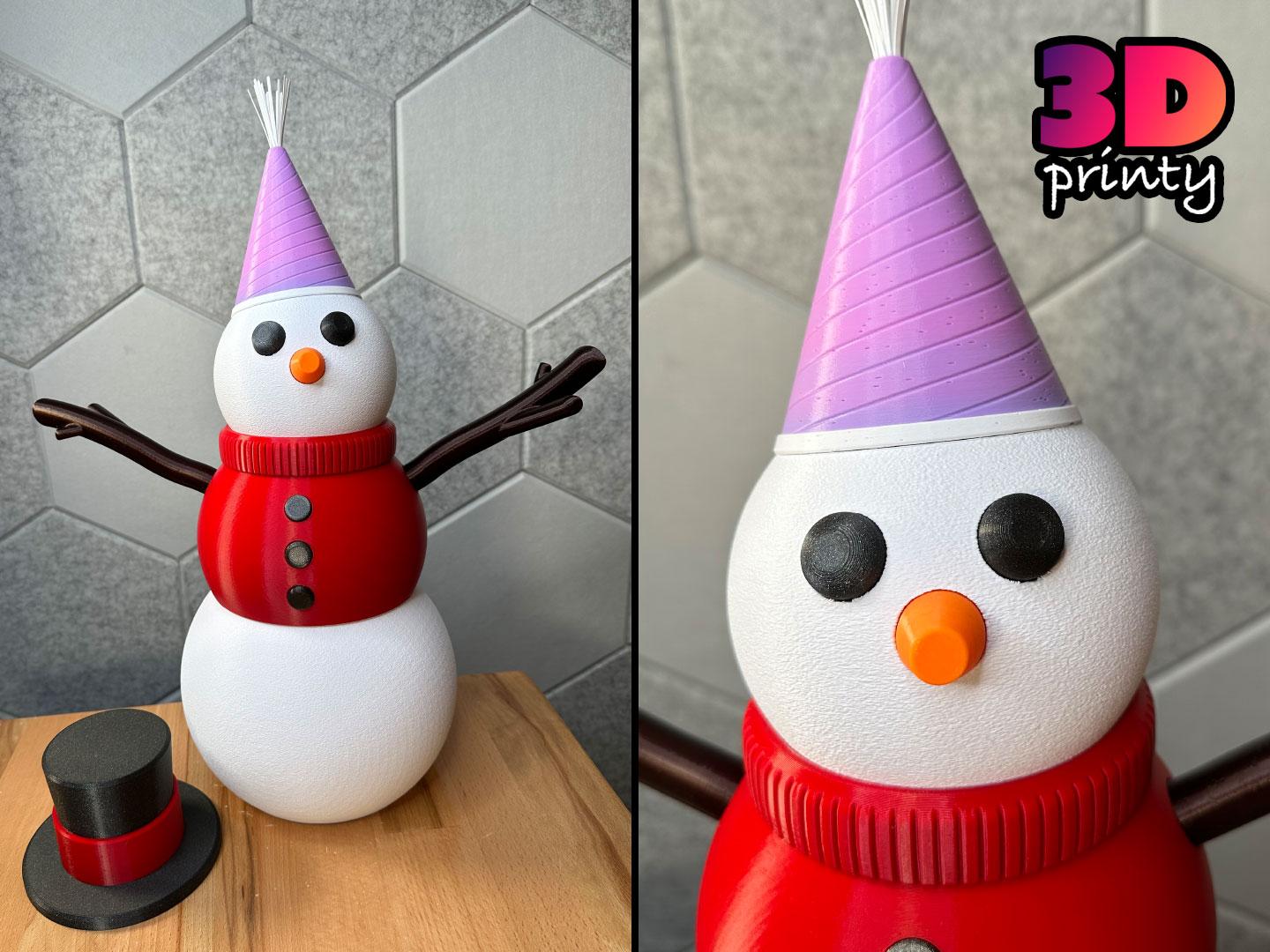 Giant Snowman - Party Hat 3d model