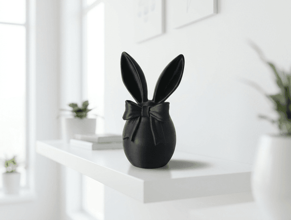 Bunny Ears Egg Sculpture — Modern Spring Decor 3d model