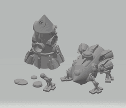 FHW: Oxchan/ Space Orc Walking Rocket v3 3d model