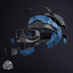 Benjamin Carmine Helmet 3d model