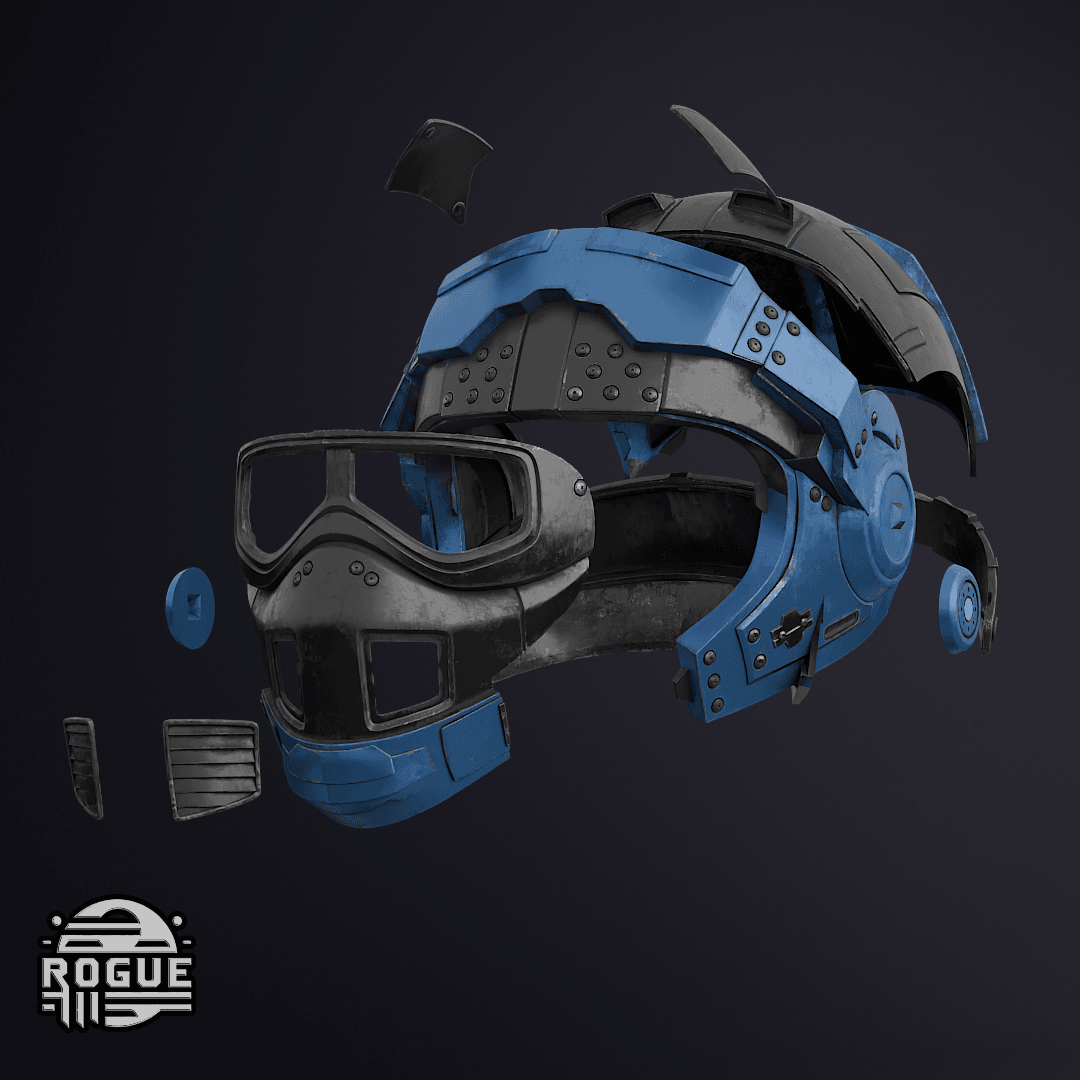 Benjamin Carmine Helmet 3d model