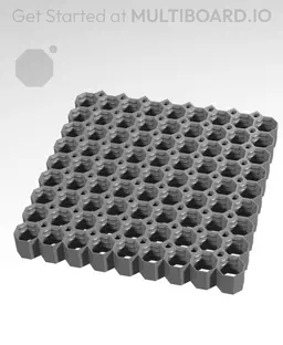 9x9 Multiboard Side Legacy Tile x4 Stack 3d model