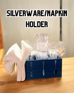 Silverware and Napkin Holder 3d model