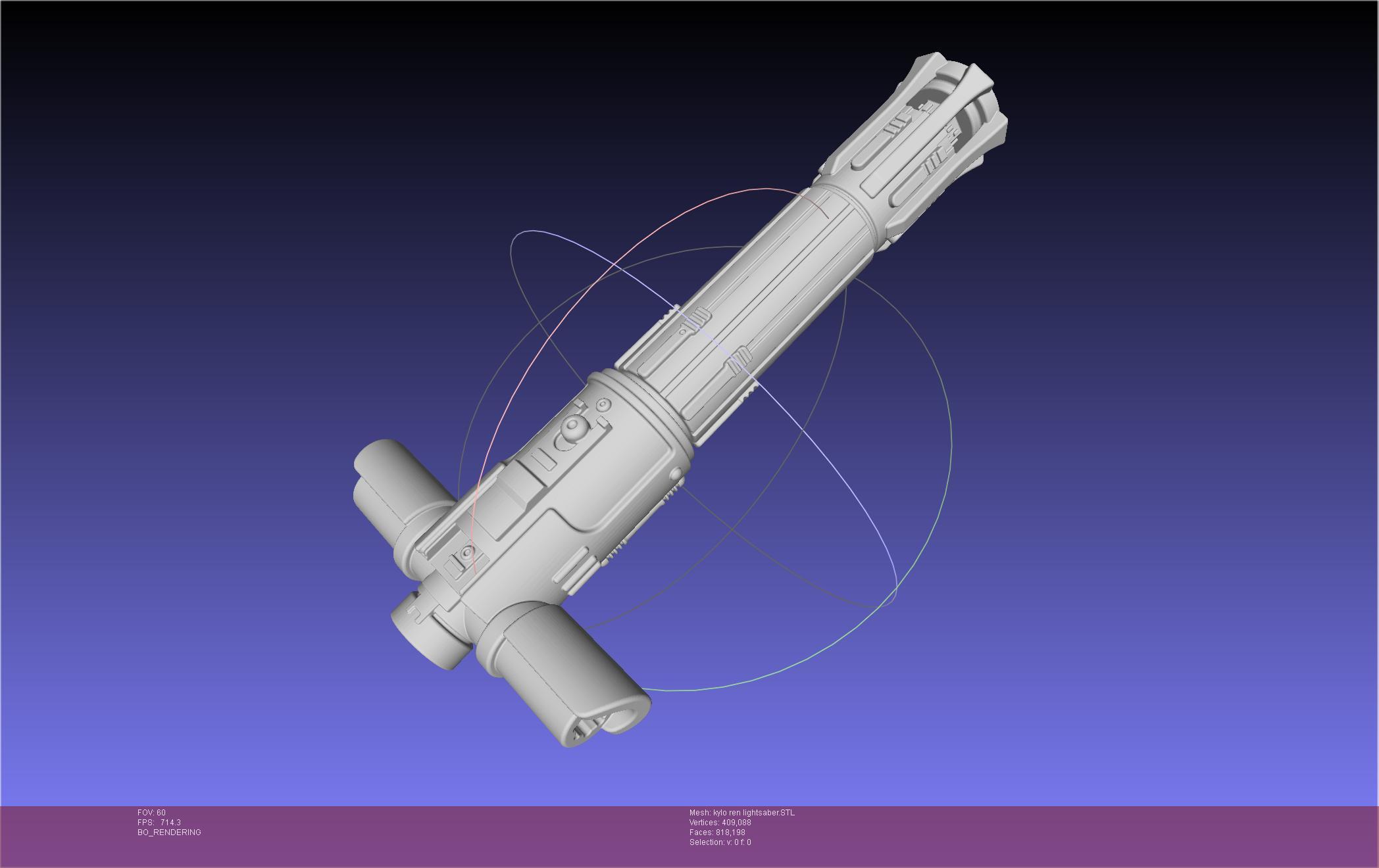 Star Wars Kylo Ren Crossguard Lightsaber 3d model