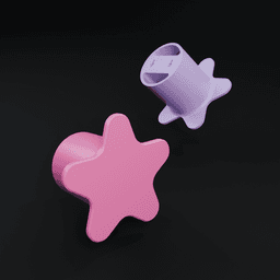 Star-shaped headband hanger 3d model