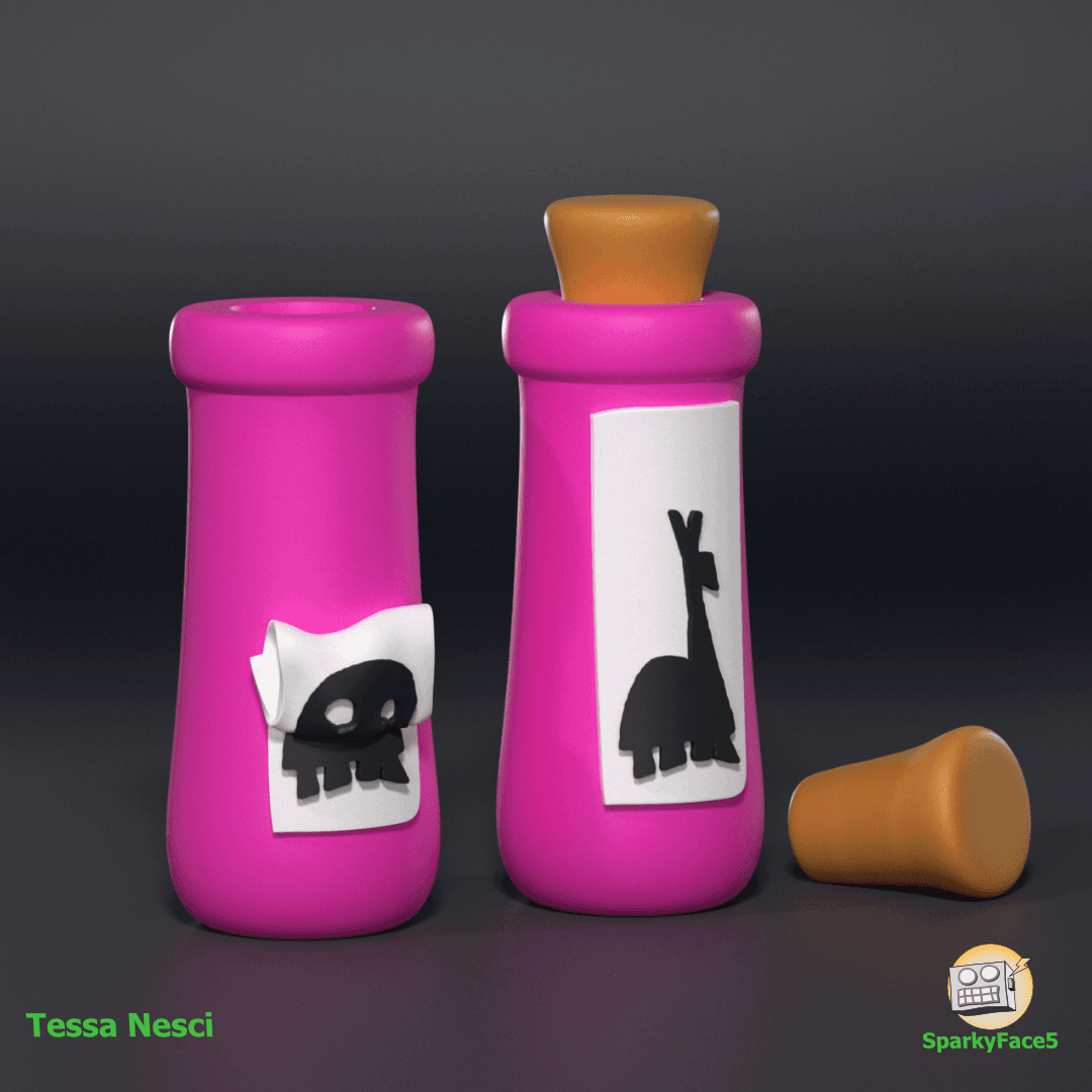 Llama potion and poison jar 3d model