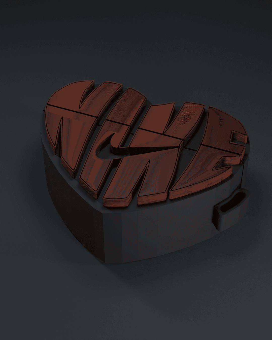 #4 Nike Airpods pro 1/2 case 3d model