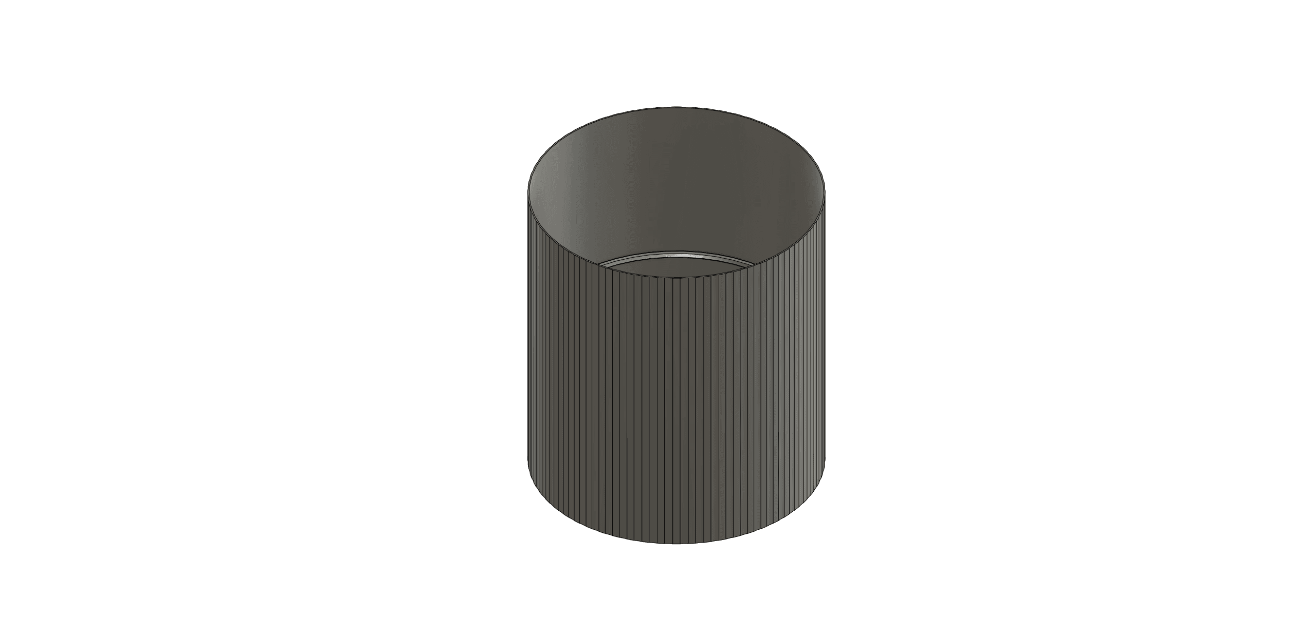 Trash can with swinging lid 3d model