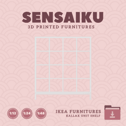 Miniature Replica 01. KALLAX Shelf Unit V14 for Miniature Dollhouse IKEA 3d model