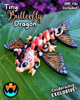 Tiny Butterfly Dragon 3d model