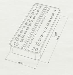 Fillet gauge organizer 3d model