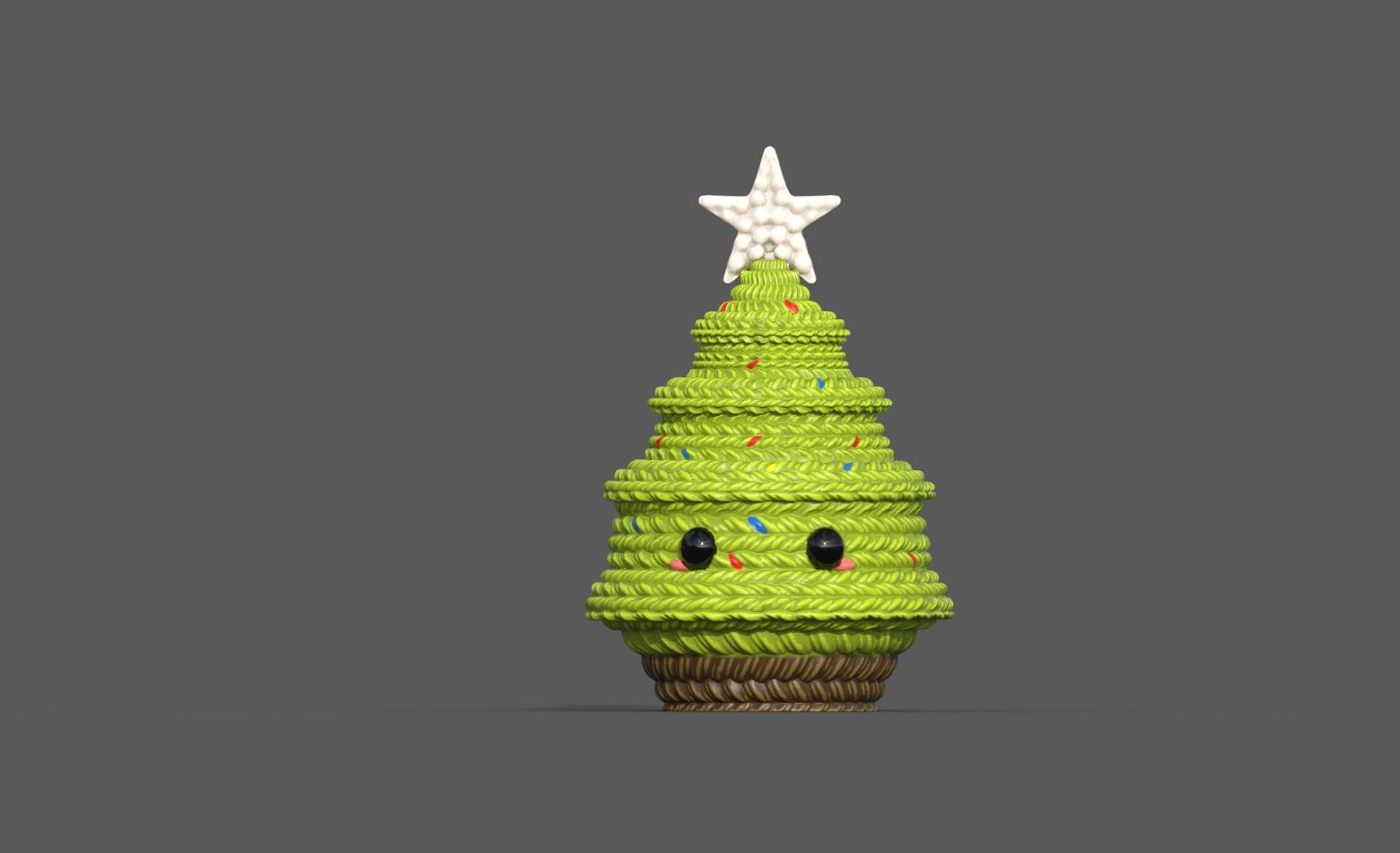 Crochet Christmas Tree 2 3d model