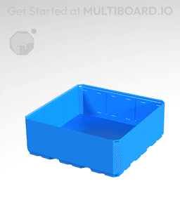 3x3x1 CU - Simple Walls - Multibin Shell 3d model