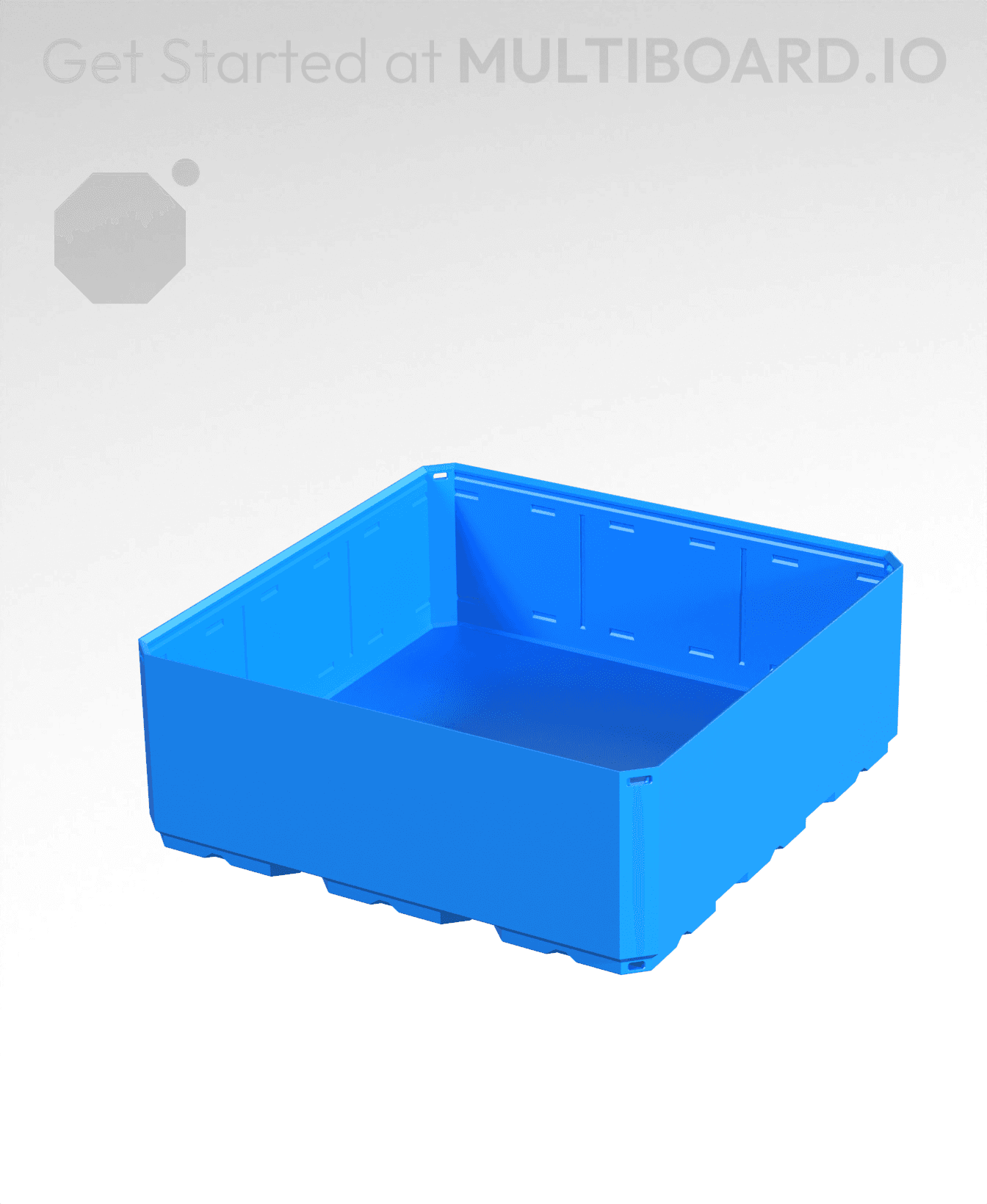 3x3x1 CU - Simple Walls - Multibin Shell 3d model