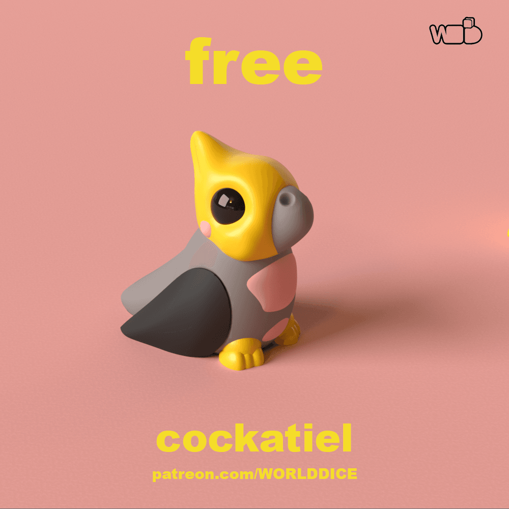 cocatiel 3d model