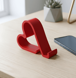 Heart Phone Stand STL | Minimalist Smartphone Holder | Iphone Phone Ipad Tablet Holder STL 3d model