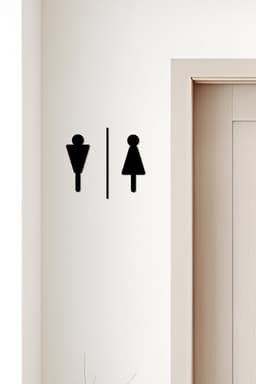 WC, Toilet Sign, Restroom 3d model