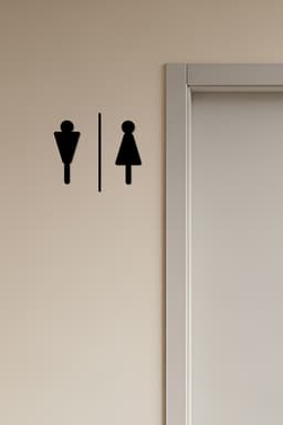 WC, Toilet Sign, Restroom 3d model