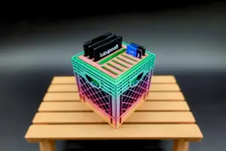 Micro SD / SD Card Holder (50% Scale Mini Crate) 3d model