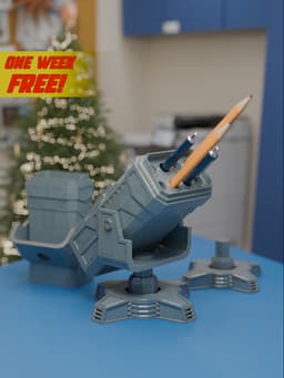 Turrets Pencil Holder 3d model