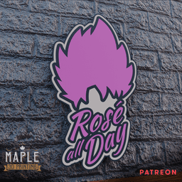 Rosé All Day Sign - Dragon Ball - Goku 3d model