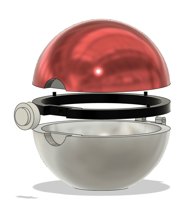Pokemon Classic Pokeball (Hinged) 3d model