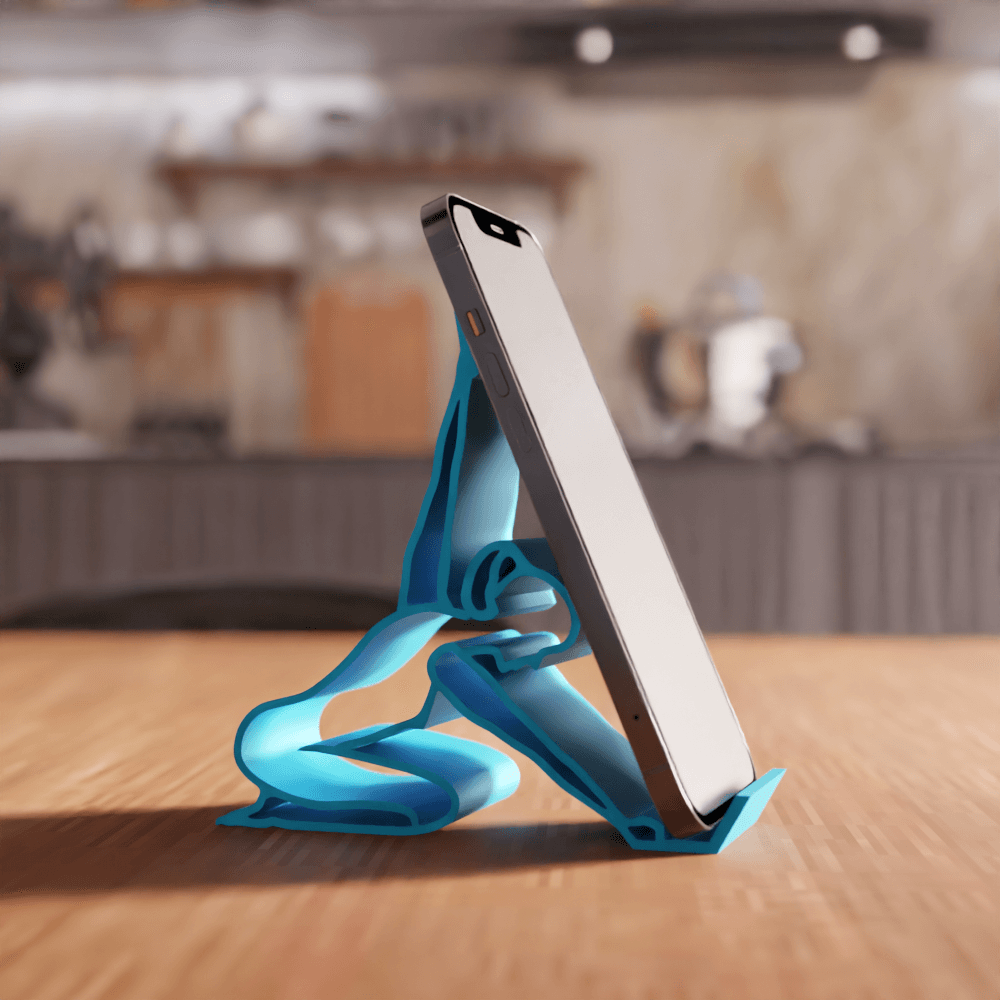 Zen Yoga Pose Functional Mobile Phone Stand 3d model