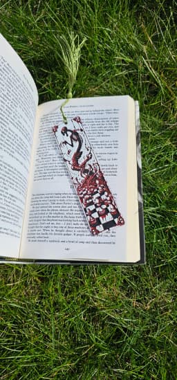 Checkmate Reaper – 3D Printed Bookmark (HueForge Multi-Color Design) 3d model