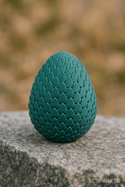Threaded Wild Dragon's egg 3d model