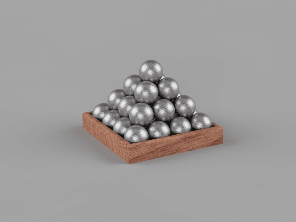 Cannonball (Round Shot) Stack 3d model
