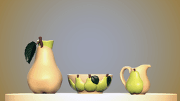 Juicy Pear Kitchenware Set - Pitcher, Bowl & Creamer Bundle 3d model
