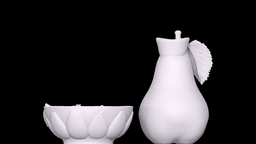 Juicy Pear Kitchenware Set - Pitcher, Bowl & Creamer Bundle 3d model