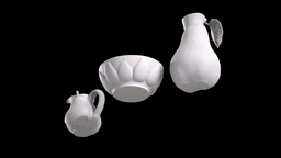 Juicy Pear Kitchenware Set - Pitcher, Bowl & Creamer Bundle 3d model