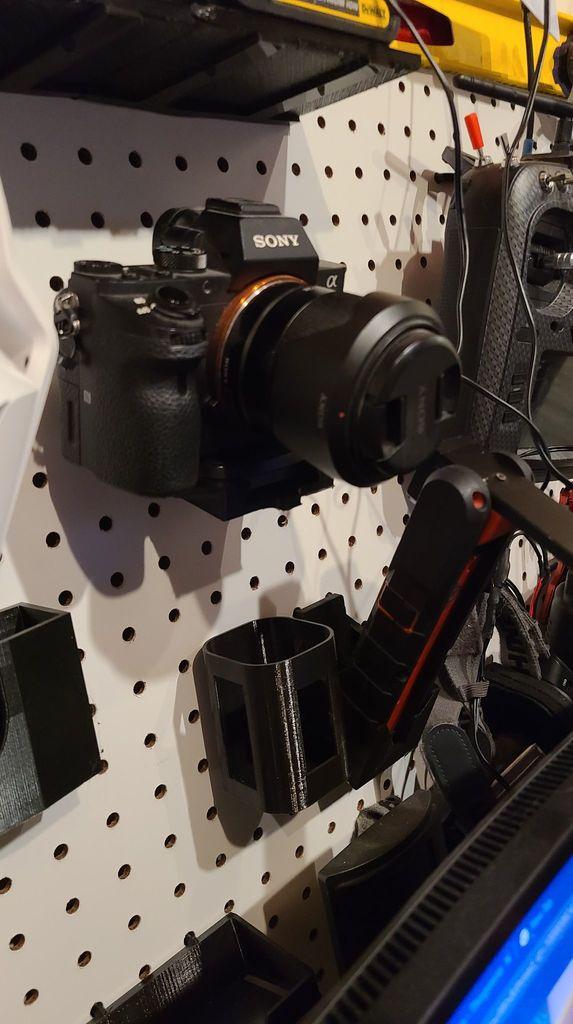 Camera pegboard mount 3d model