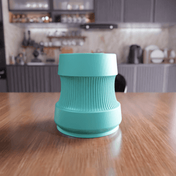 Ribbed Modern Planter - Minimal Flower Pot 3d model