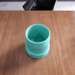 Ribbed Modern Planter - Minimal Flower Pot 3d model