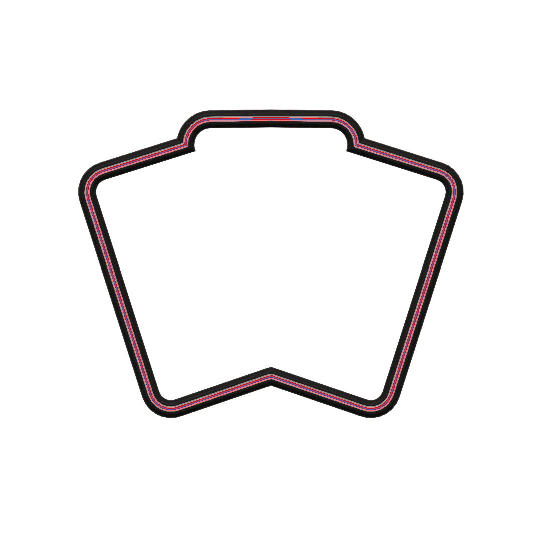 Playing Cards Cookie Cutter STL File - 4 inches 3d model