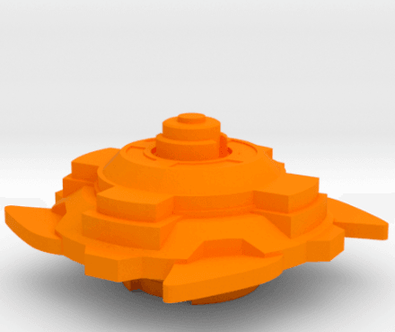BEYBLADE TRYGLE-2 | COMPLETE | PLASTIC GEN SERIES 3d model