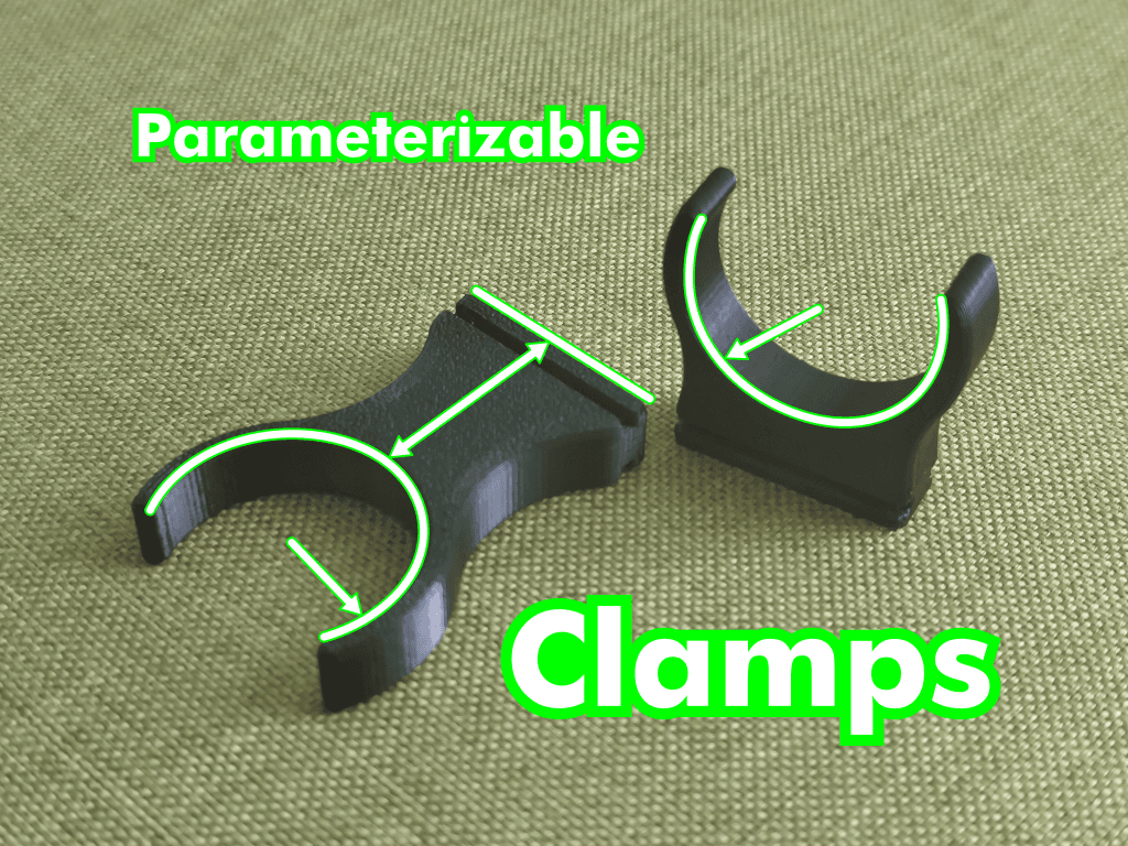 Parameterizable plinth clamps 3d model
